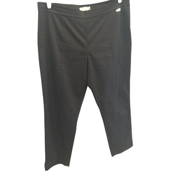 Tory Burch Women Crop Pants Plus Size 14 Black Classic Old Money Preppy Designer - Picture 1 of 11